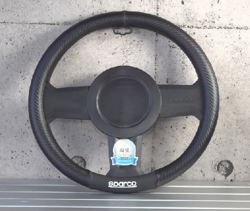 SparcoCORSA カーボンステリングカバー SPS127シリーズ