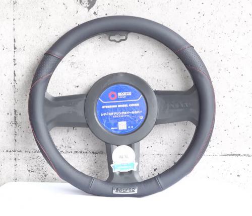 SparcoCORSA リアルレザーステアリングカバー SPS112シリーズ【限定品】