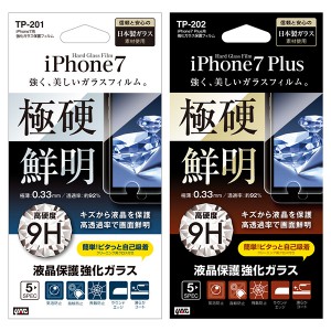 ヤック_iPhone7用 強化ガラス液晶保護フィルム